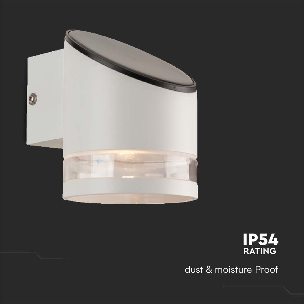 1W Lampa Ścienna LED SMD solarna / Barwa: 3000K / Obudowa: Biała