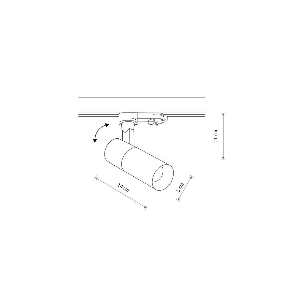 Nowodvorski System szynowy CTLS TINOS LED 10W 3-obwodowy CTLS Lampa 10W - Aluminium lakierowane - Czarny I 10396