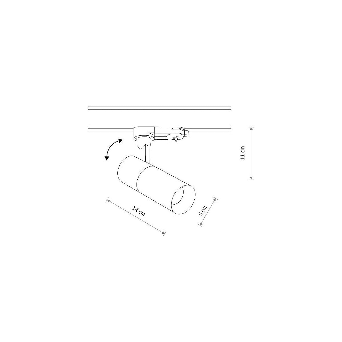 Nowodvorski System szynowy CTLS TINOS LED 10W 3-obwodowy CTLS Lampa 10W - Aluminium lakierowane - Czarny II 10399