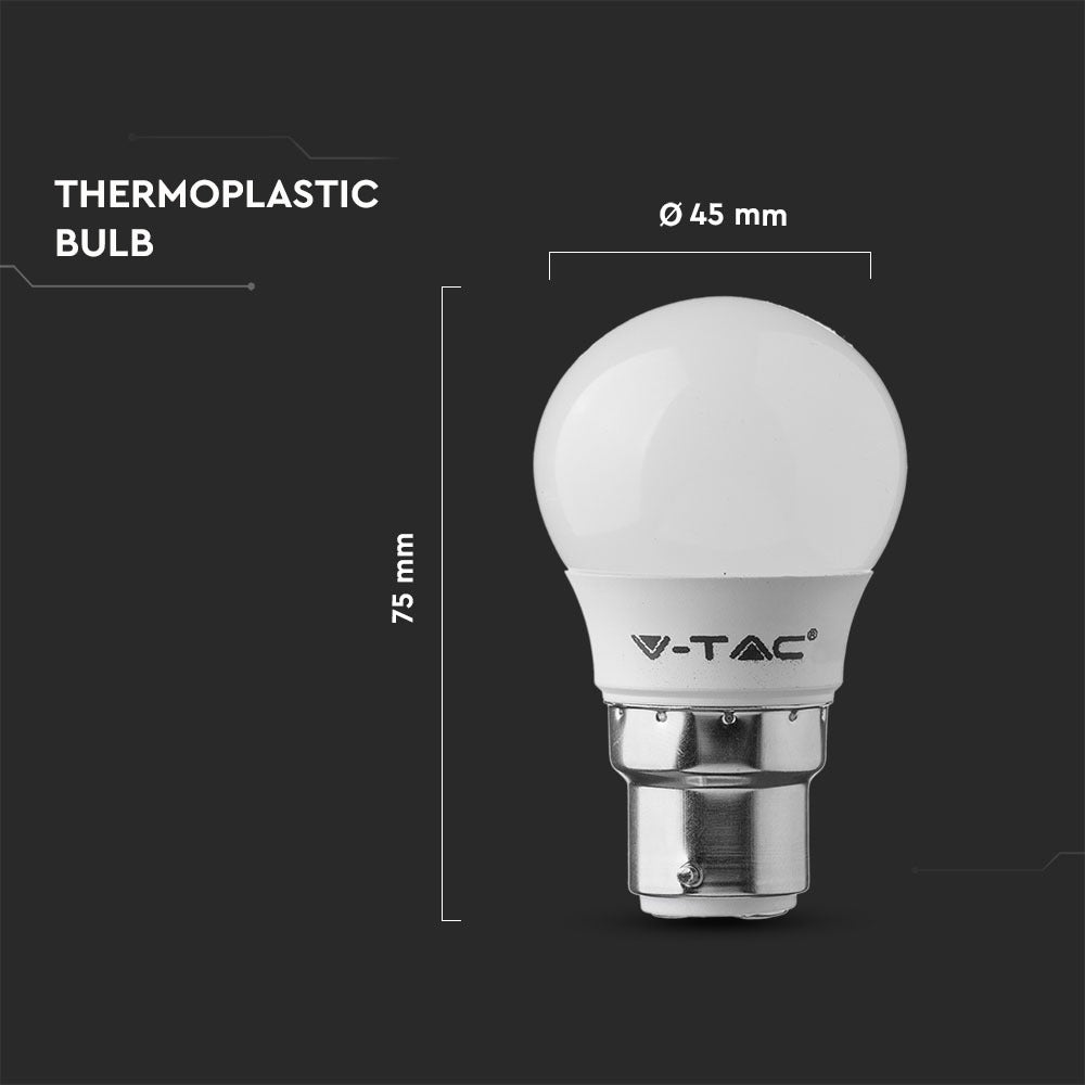 5.5W G45 Żarówka LED / Chip SAMSUNG / Barwa:3000K / Trzonek:B22