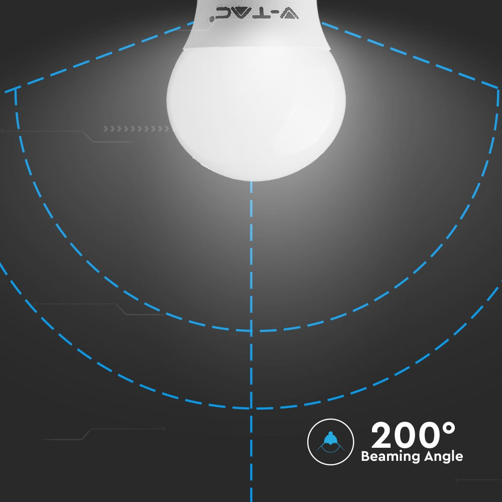 5.5W G45 Żarówka LED / Chip SAMSUNG / Barwa:3000K / Trzonek:B22