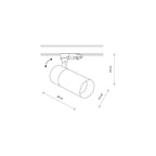Nowodvorski System szynowy CTLS TINOS LED 30W 3-obwodowy CTLS Lampa 30W - Aluminium lakierowane - Czarny II 10401