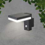 5.5W Lampa ścienna LED SMD solarna z czujnikiem PIR / Barwa: 3000K / Kształt: Kwadratowa
