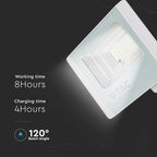 12W Naświetlacz LED z panelem solarnym / Barwa: 4000K / Obudowa: Biała