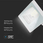 35W Naświetlacz LED z panelem solarnym / Barwa: 4000K / Obudowa: Biała