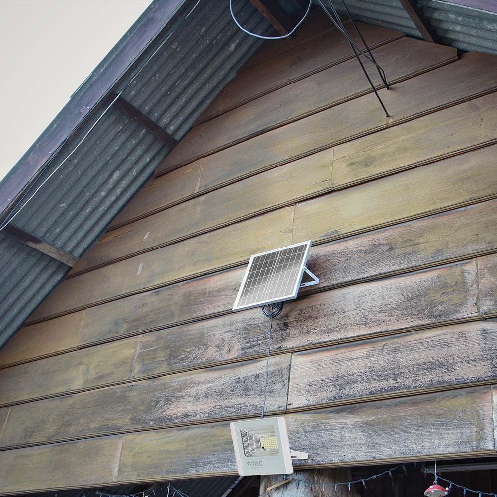 40W Naświetlacz LED z panelem solarnym / Barwa: 4000K / Obudowa: Biała
