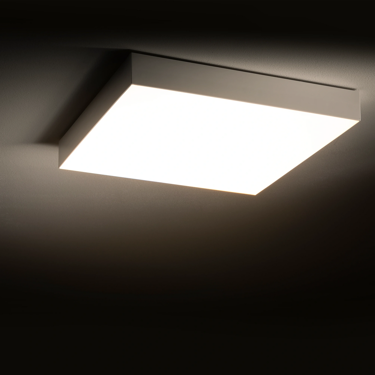 Nowodvorski Plafon LID SQUARE LED 50W 50/60Hz - Tworzywo sztuczne - Biały I 10423 - lampa włączona