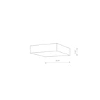 Nowodvorski Plafon LID SQUARE LED 25W 50/60Hz - Tworzywo sztuczne - Czarny I