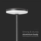 12W Słupek ogrodowy LED (D150*H800) / Barwa: 4000K / Obudowa: Antracyt