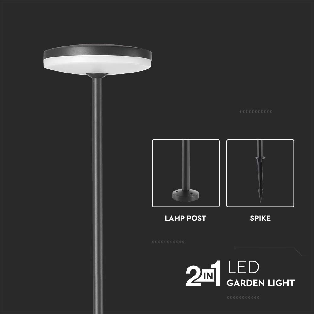12W Słupek ogrodowy LED (D150*H800) / Barwa: 4000K / Obudowa: Antracyt