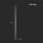 10W Lampa ścienna LED (510*60*50mm) / Barwa: 3000K / Obudowa: Antracyt