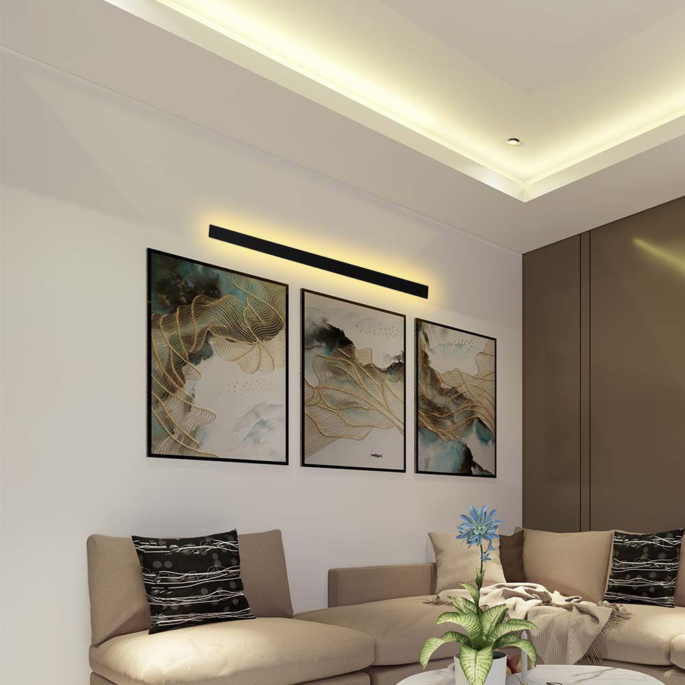 16W Lampa ścienna LED (1010*60*50mm) / Barwa: 3000K / Obudowa: Czarna