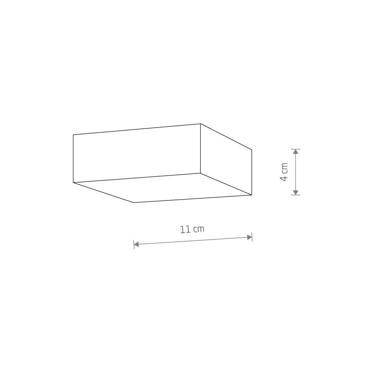 Nowodvorski Plafon LID SQUARE LED 15W 50/60Hz - Tworzywo sztuczne - Czarny II 10433