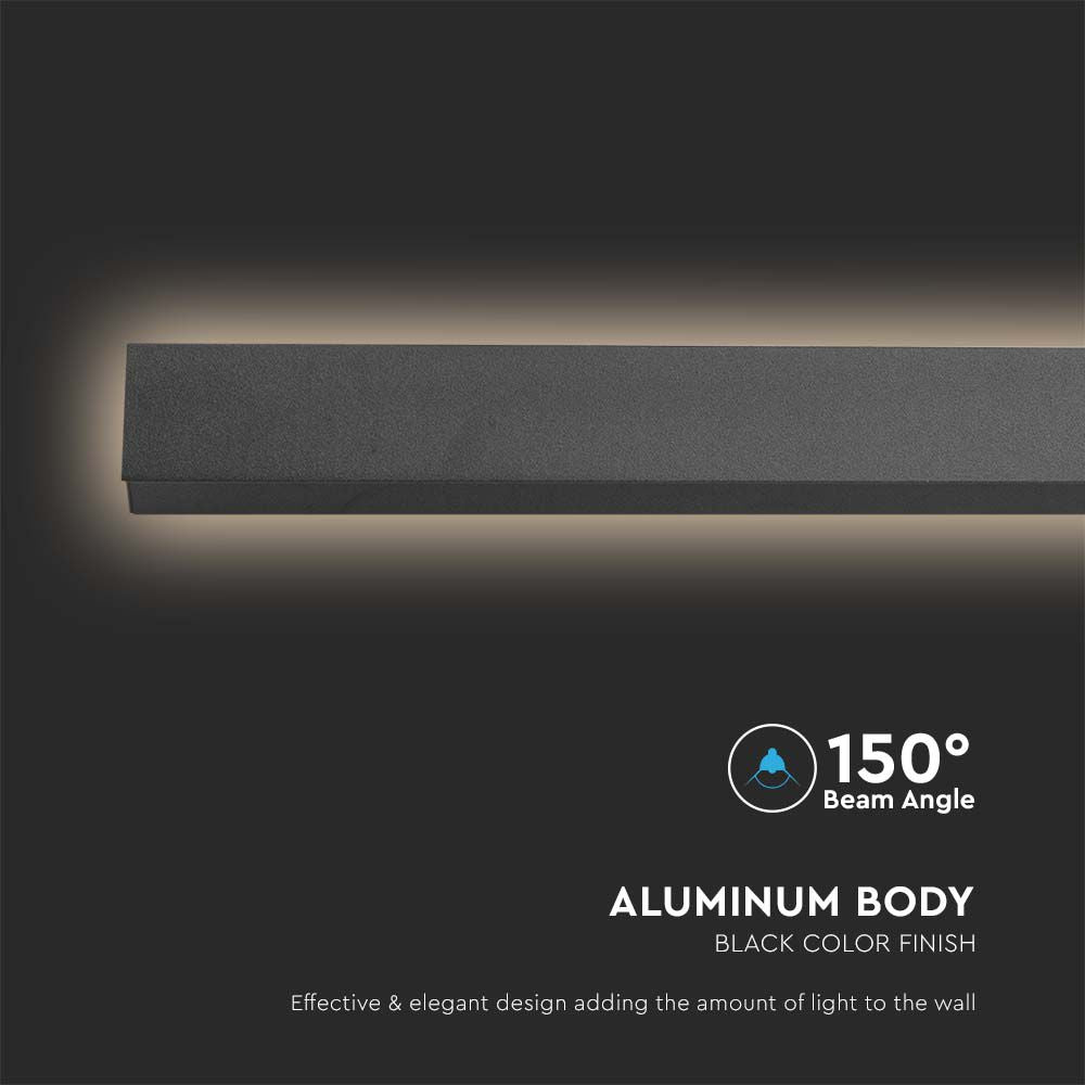 23W Lampa ścienna LED (1410*60*50mm) / Barwa: 3000K / Obudowa: Czarna
