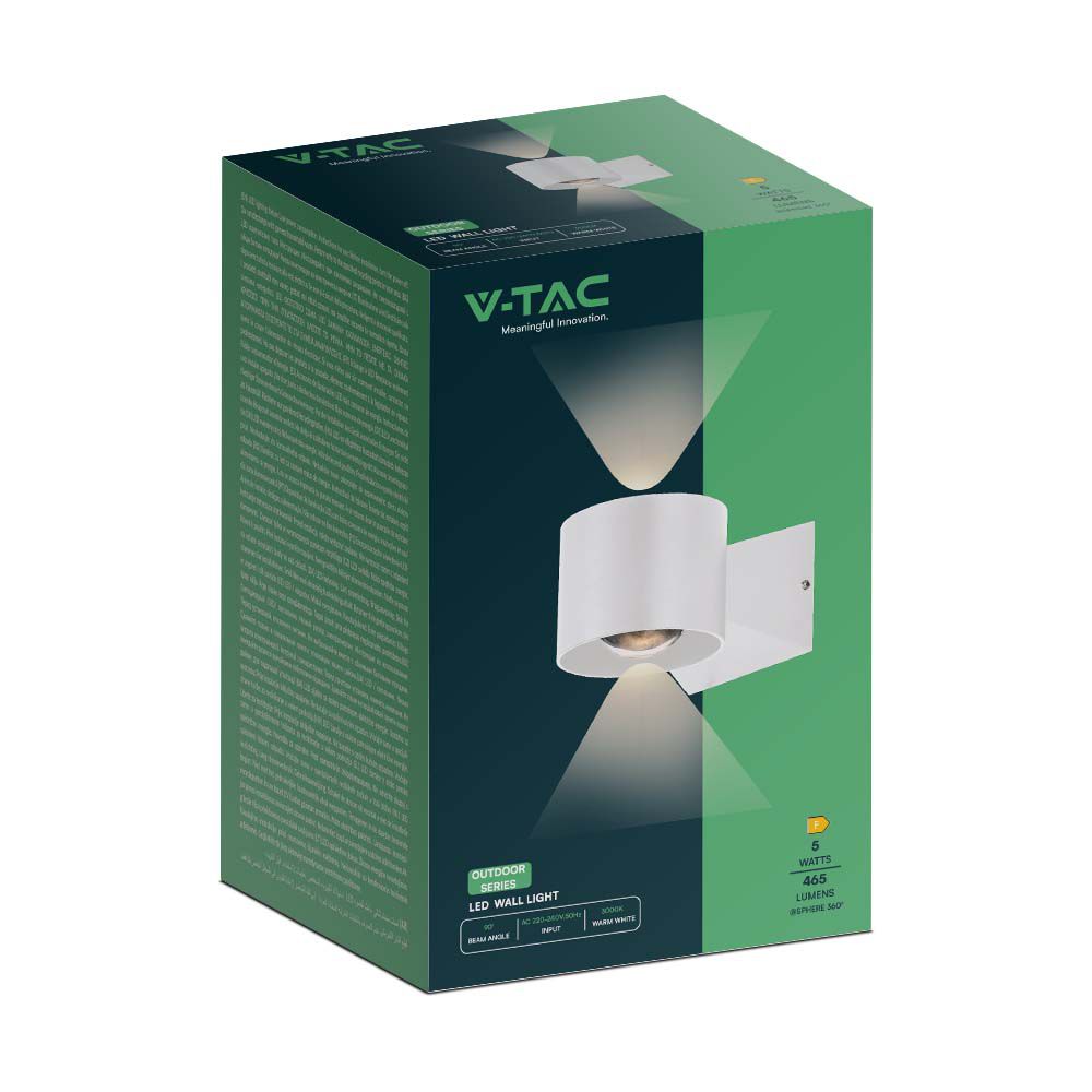 5W Lampa Ścienna LED / Barwa: 4000K / Obudowa: Biała