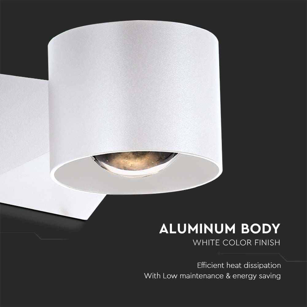 5W Lampa Ścienna LED / Barwa: 3000K / Obudowa: Biała