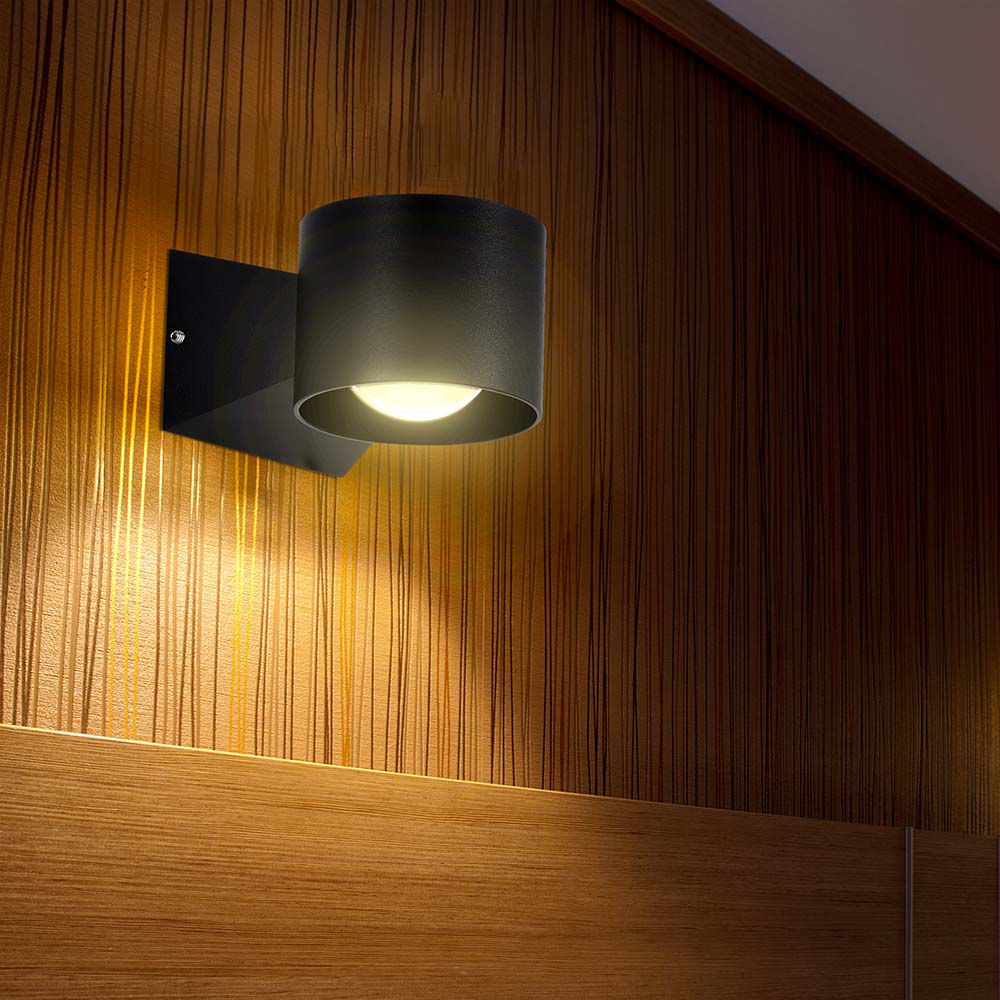 5W Lampa Ścienna LED / Barwa: 4000K / Obudowa: Czarna