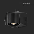 5W Lampa Ścienna LED / Barwa: 3000K / Obudowa: Czarna