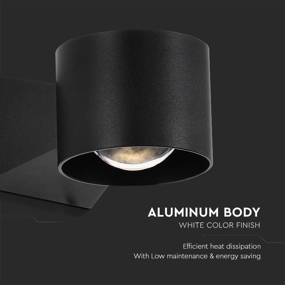 5W Lampa Ścienna LED / Barwa: 4000K / Obudowa: Czarna