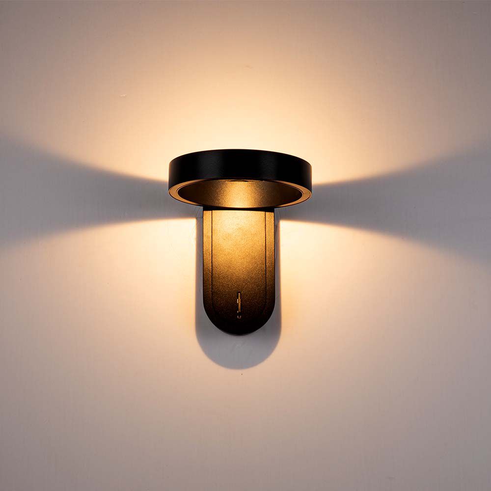 5W Lampa Ścienna LED / Barwa: 3000+4000K / Obudowa: Czarna