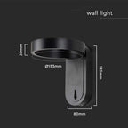 5W Lampa Ścienna LED / Barwa: 3000+4000K / Obudowa: Czarna