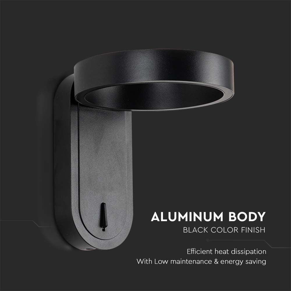 5W Lampa Ścienna LED / Barwa: 3000+4000K / Obudowa: Czarna