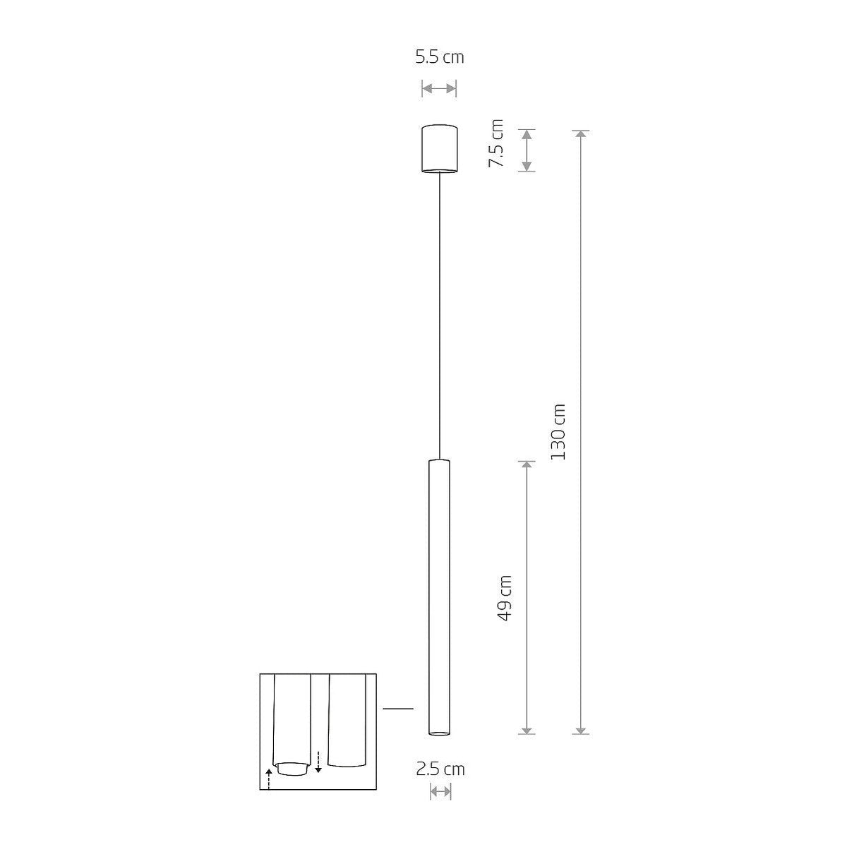 Nowodvorski Lampa wisząca LASER 490 1x10W only LED 50/60Hz - Stal lakierowana - Satynowa miedź 10452
