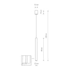 Nowodvorski Lampa wisząca LASER 490 1x10W only LED 50/60Hz - Stal lakierowana - Satynowy złoty 10453