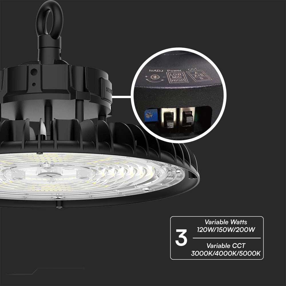 200W Oprawa Highbay LED / Barwa: 3w1 / Wydajność: 160lm/w / Kąt 120'