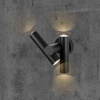 Dwustronna lampa ścienna LED / Obudowa: Czarna