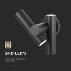 Dwustronna lampa ścienna LED / Obudowa: Czarna