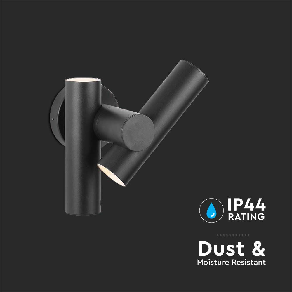 Dwustronna lampa ścienna LED / Barwa: 4000K / Obudowa: Czarna