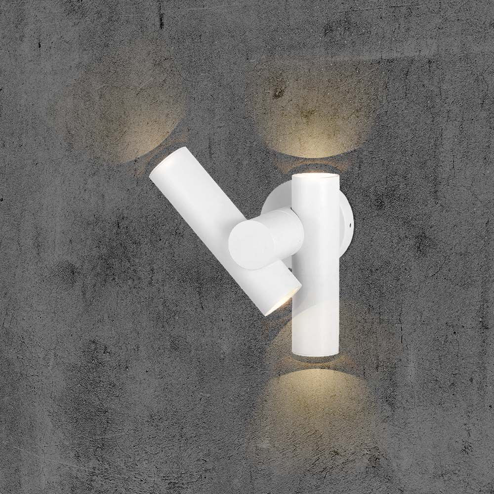 Dwustronna lampa ścienna LED / Obudowa: Biała