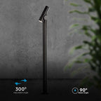 Słupek ogrodowy LED (129X159X1000mm) / Obudowa: Czarna