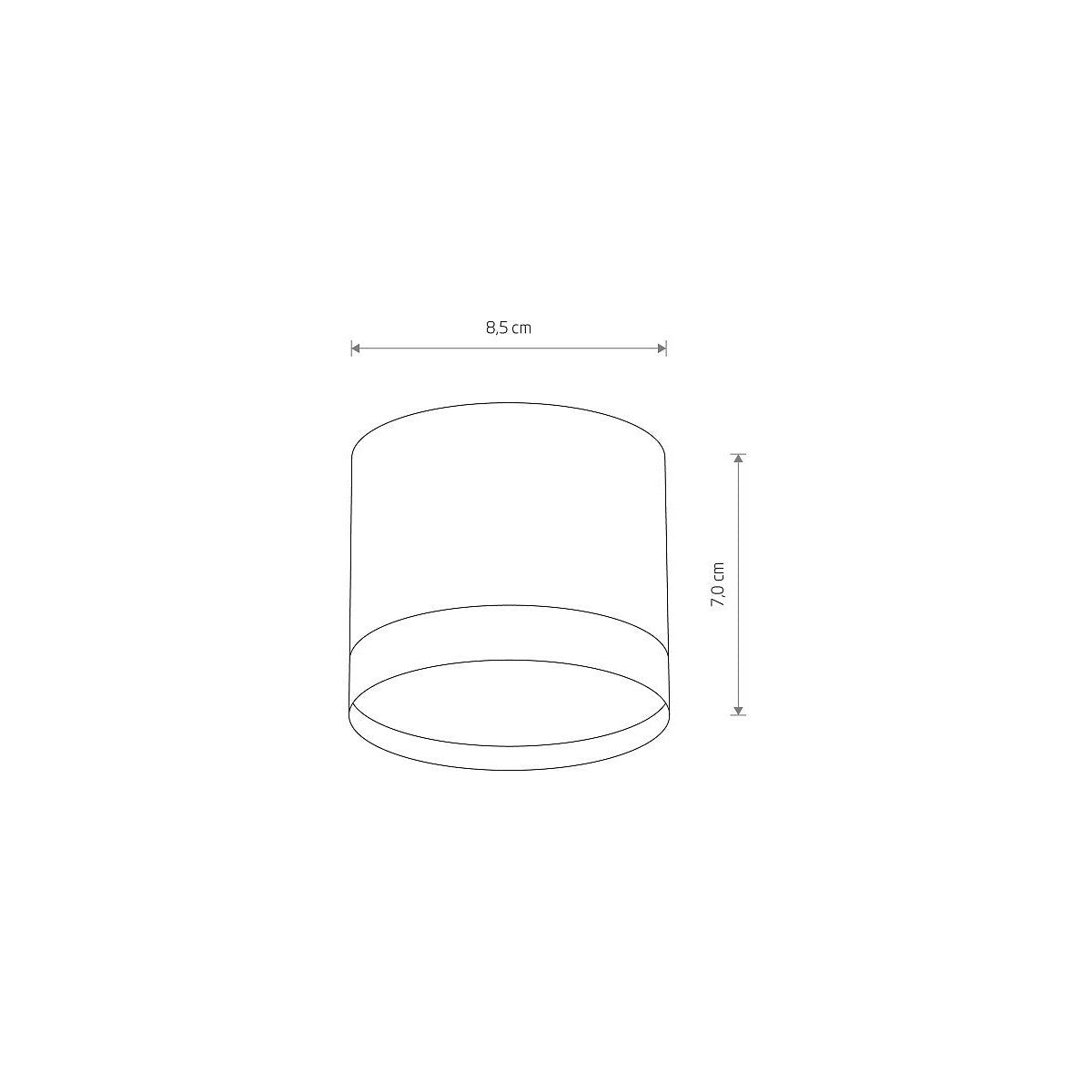Nowodvorski Lampa downlights natynkowa SILBA 12W only LED 50/60Hz - Aluminium lakierowane - Czarny 10477