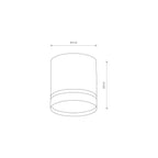 Nowodvorski Lampa downlights natynkowa CRES 12W only LED 50/60Hz - Aluminium lakierowane - Biały 10478