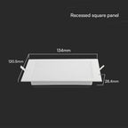 6W Panel LED Podtynkowy / Chip SAMSUNG / 5 Lat gwarancji / Barwa:3000K / Kształt: Kwadratowy / Biały