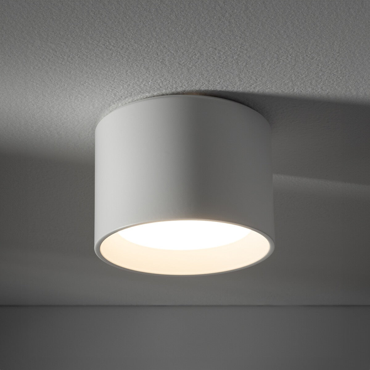 Nowodvorski Lampa downlights natynkowa MAUN 12W only LED 50/60Hz - Aluminium lakierowane - Biały 10481 - lampa włączona