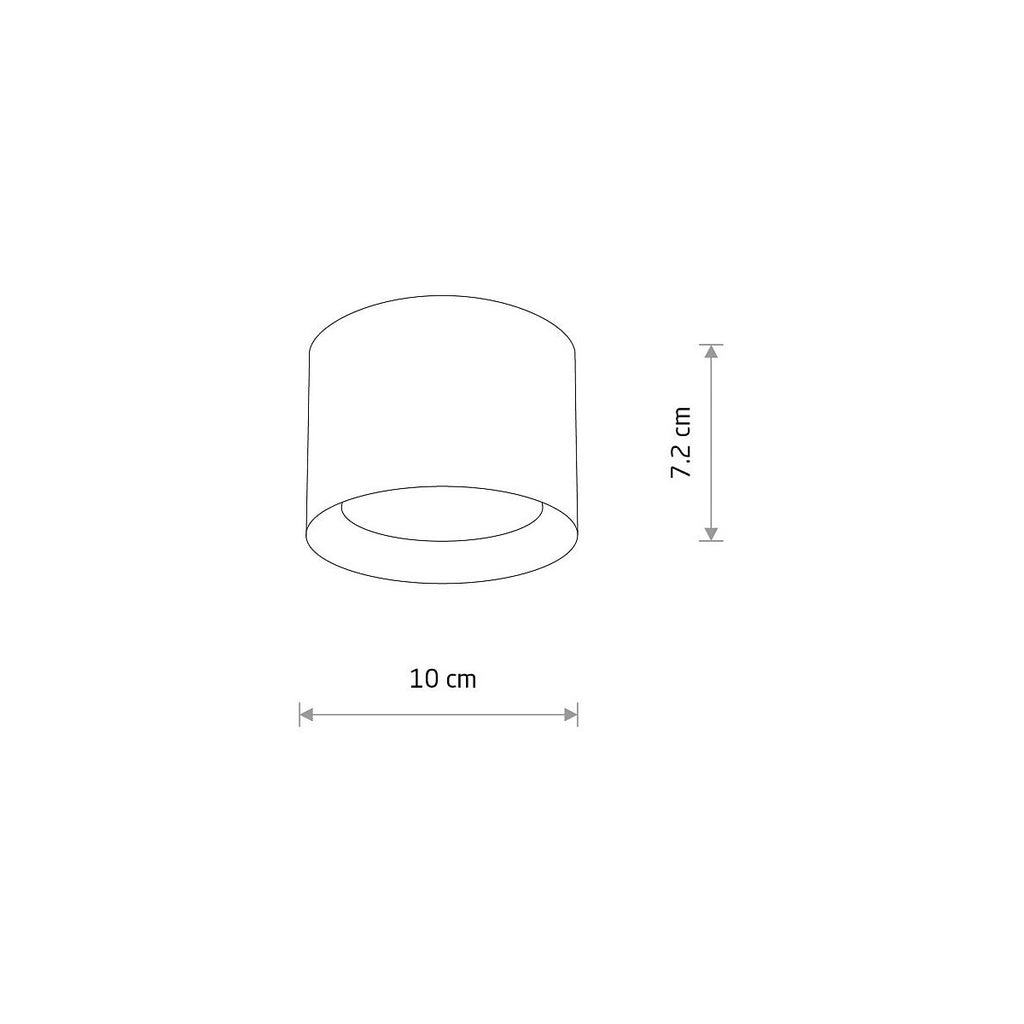 Nowodvorski Lampa downlights natynkowa MAUN 12W only LED 50/60Hz - Aluminium lakierowane - Czarny 10482