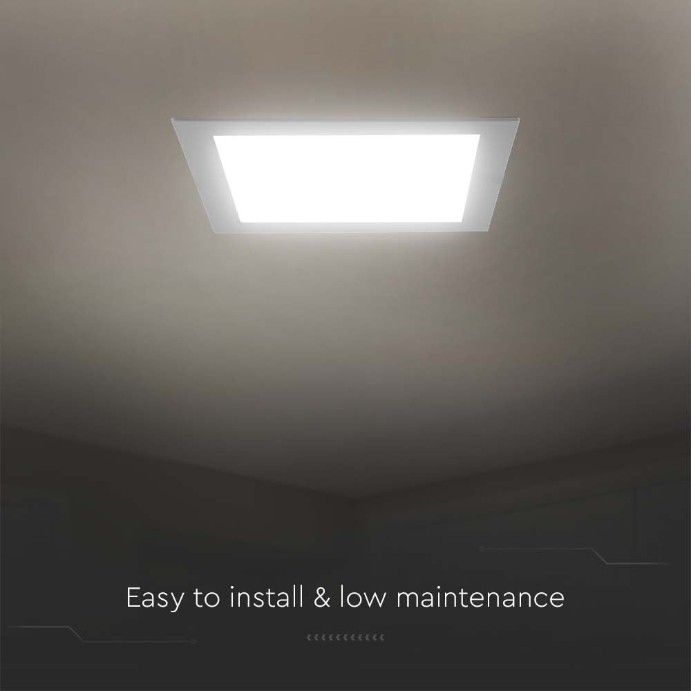 12W Panel LED Podtynkowy / Barwa:4000K / Kształt: Kwadratowy / Biały