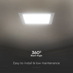 12W Panel LED Podtynkowy / Chip SAMSUNG / 5 Lat gwarancji / Barwa:3000K / Kształt: Kwadratowy / Biały