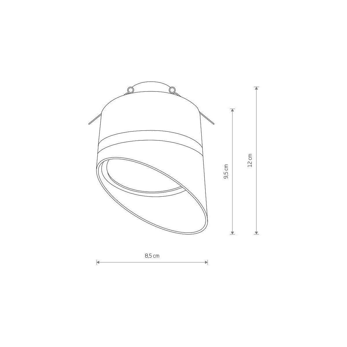Nowodvorski Lampa downlights podtynkowa VIS 12W only LED 50/60Hz - Aluminium lakierowane - Czarny 10485