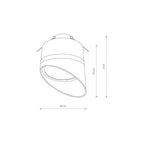 Nowodvorski Lampa downlights podtynkowa VIS 12W only LED 50/60Hz - Aluminium lakierowane - Biały 10486