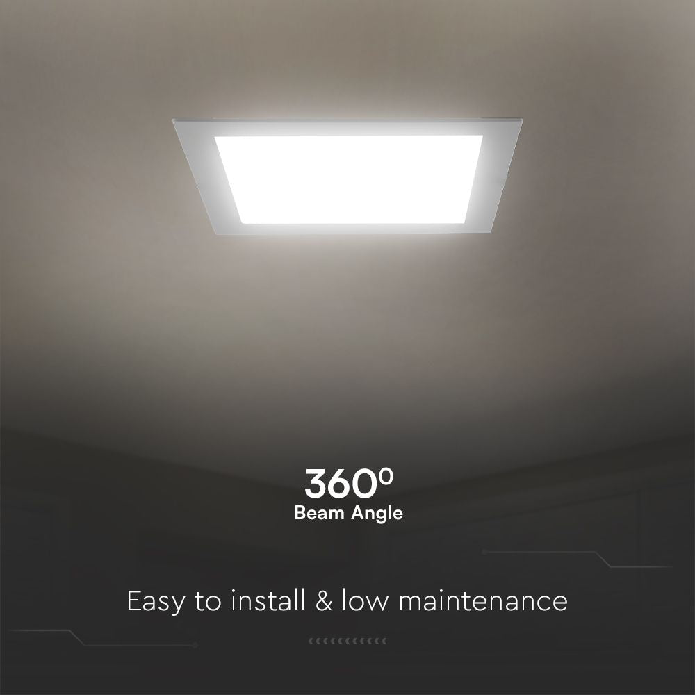 18W Panel LED Podtynkowy / Chip SAMSUNG / 5 Lat gwarancji / Barwa:6500K / Kształt: Kwadratowy / Biały
