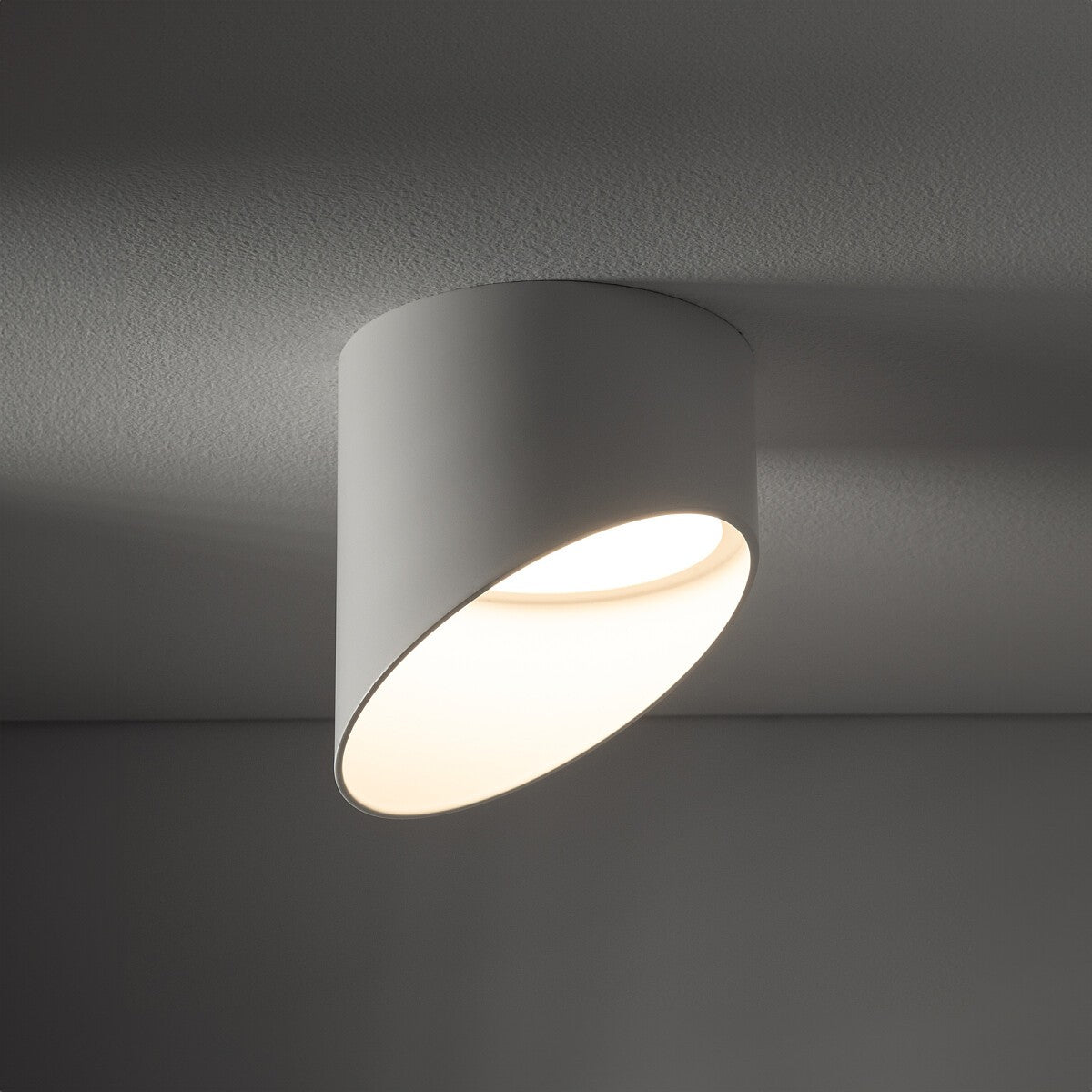 Nowodvorski Lampa downlights podtynkowa HVAR 12W only LED 50/60Hz - Aluminium lakierowane - Biały 10488 - lampa włączona