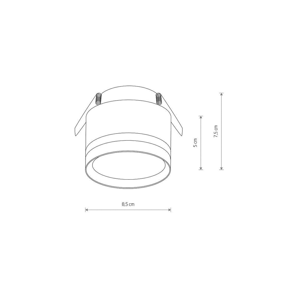 Nowodvorski Lampa downlights podtynkowa MURTER 12W only LED 50/60Hz - Aluminium lakierowane - Czarny 10489