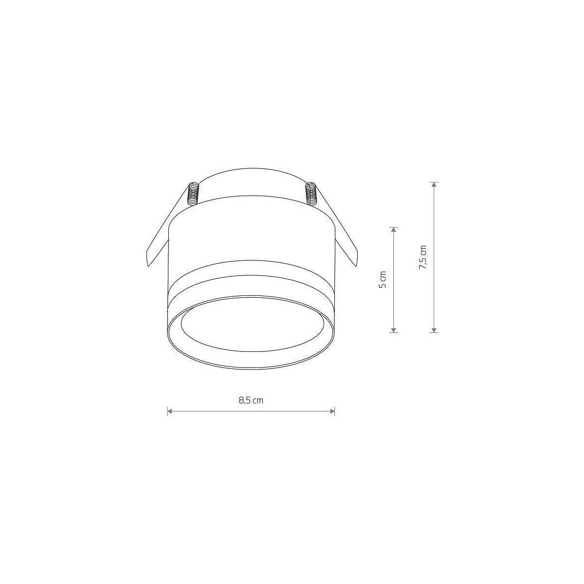 Nowodvorski Lampa downlights podtynkowa MURTER 12W only LED 50/60Hz - Aluminium lakierowane - Czarny 10489