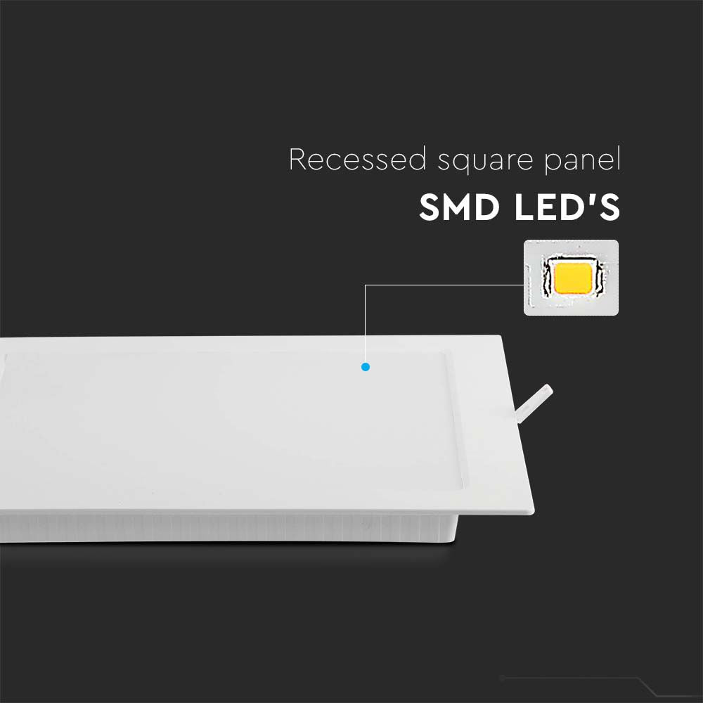 24W Panel LED Podtynkowy / Barwa:3000K / Kształt: Kwadratowy / Biały