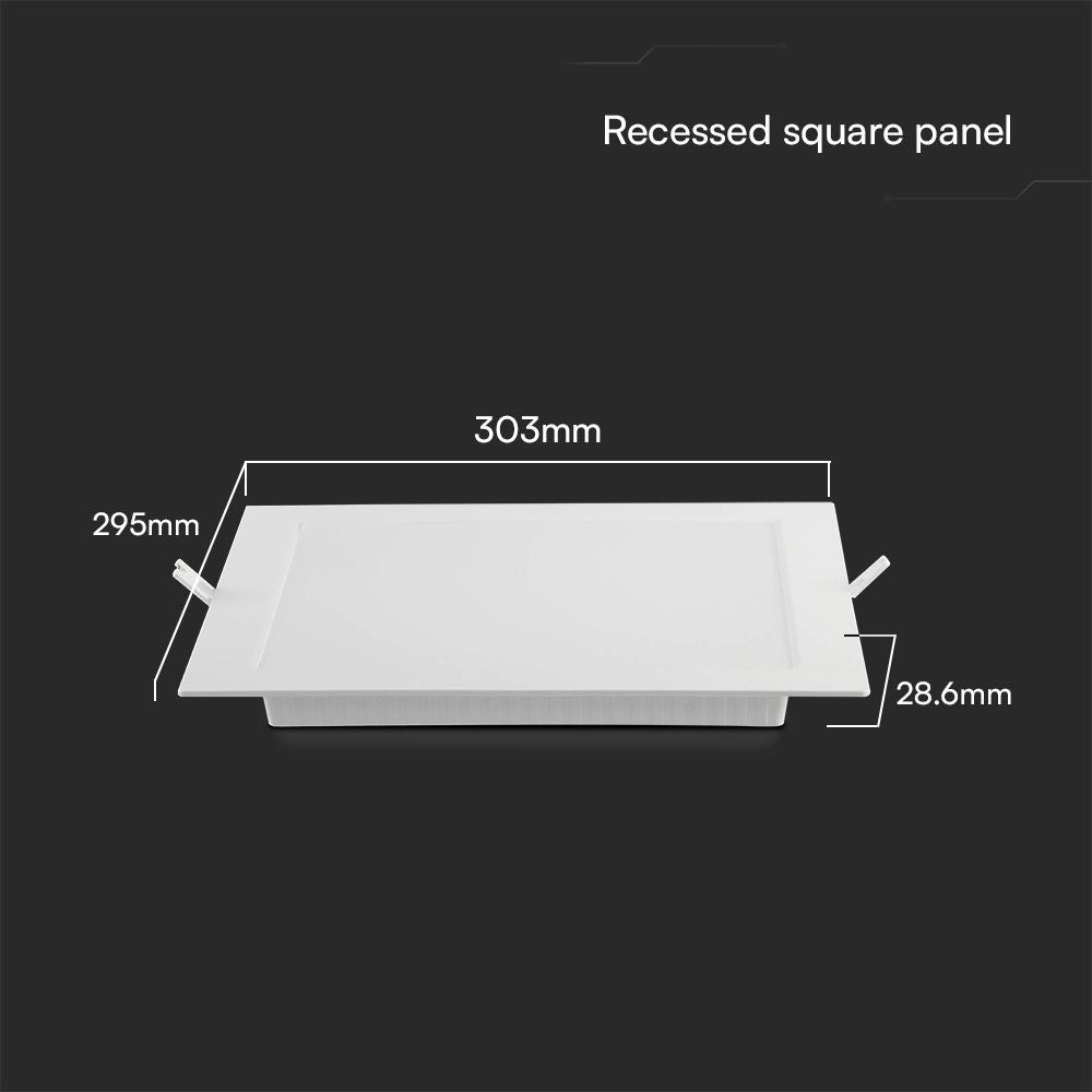 24W Panel LED Podtynkowy / Chip SAMSUNG / 5 Lat gwarancji / Barwa:6500K / Kształt: Kwadratowy / Biały