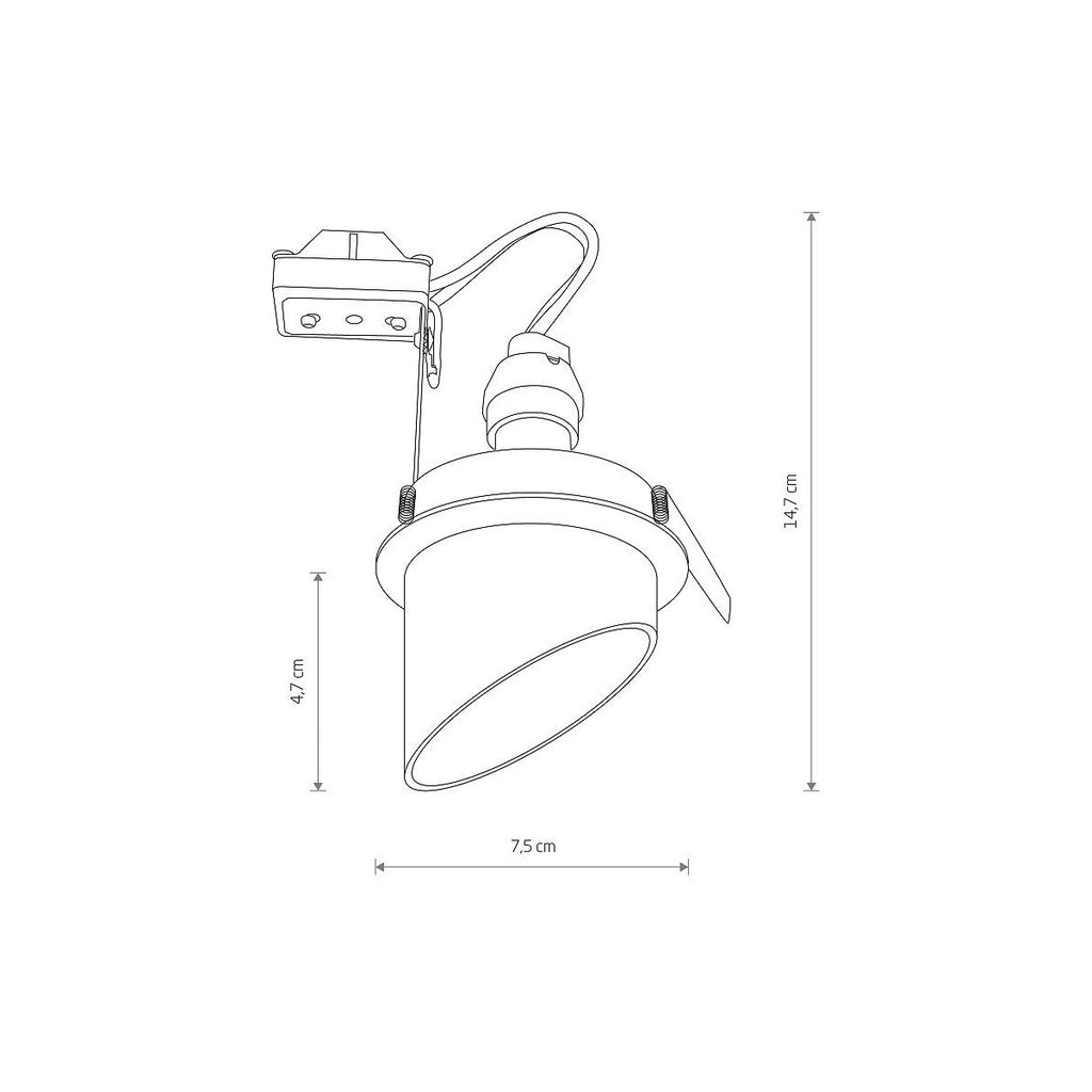 Nowodvorski Lampa downlights podtynkowa SOLTA 10W only LED 50/60Hz - Aluminium lakierowane - Czarny 10491